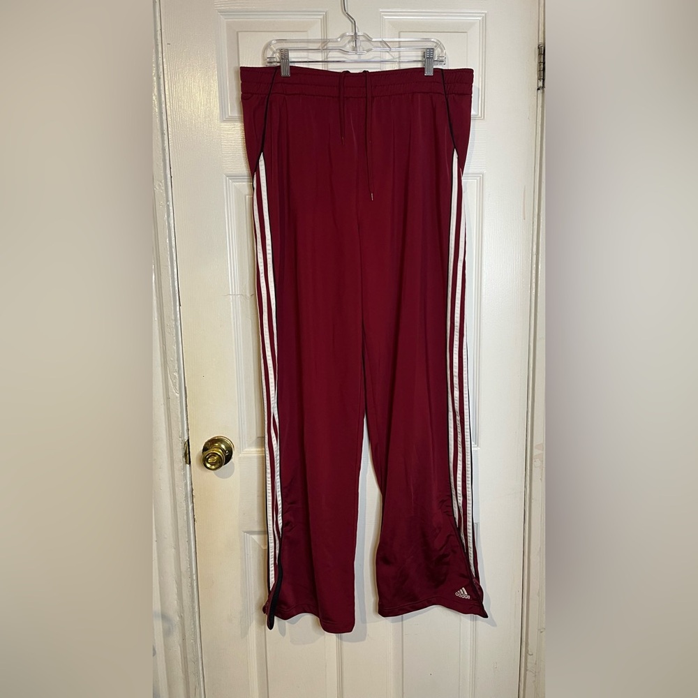 Red adidas track pants XL for men